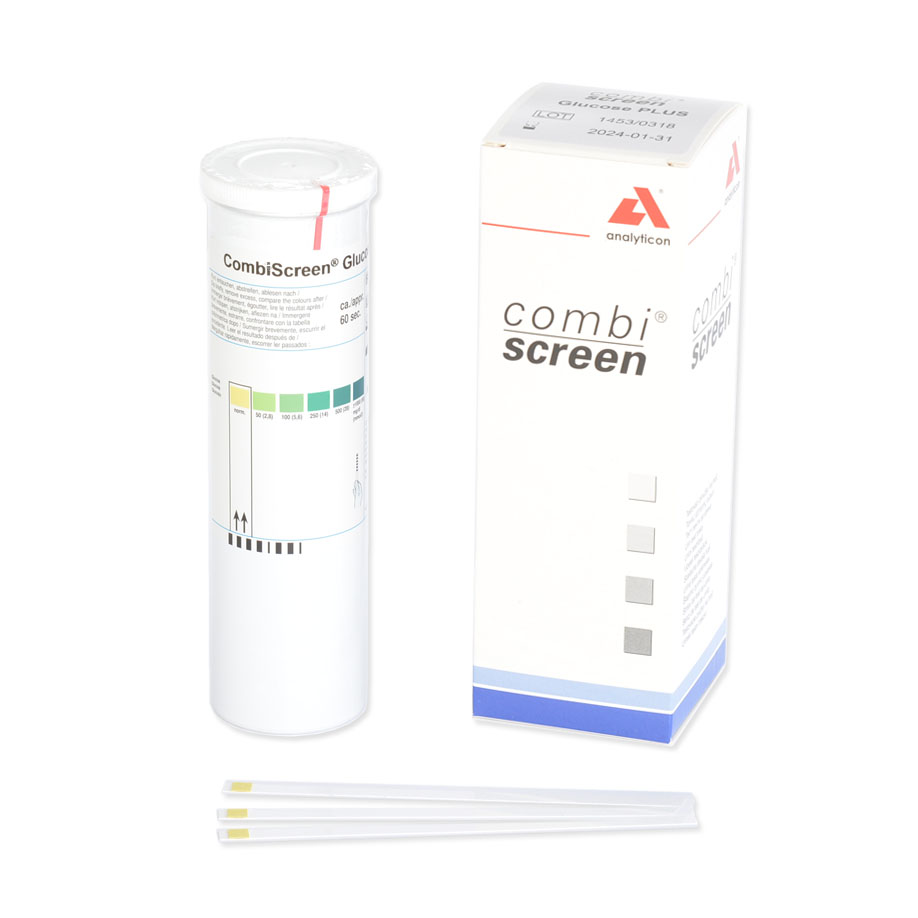 CombiScreen Glucose PLUS Urinteststreifen (50 Tests)