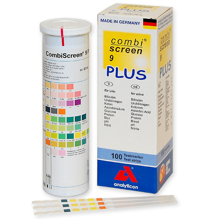 CombiScreen 9 PLUS Urinteststreifen (100 Tests)