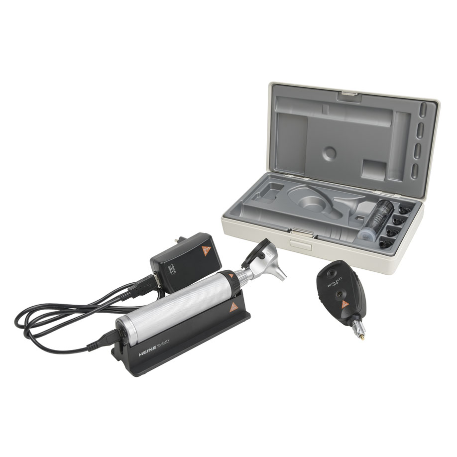 BETA 200 Ophthalmoskop/Otoskop Set LED mit BETA4 USB Ladegriff