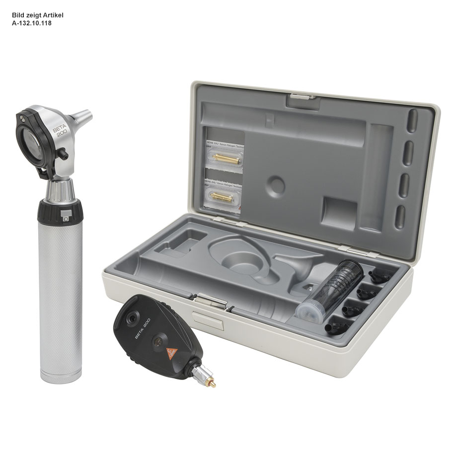 BETA 200 Ophthalmoskop/Otoskop Set 2,5 V XHL, mit BETA Batteriegriff