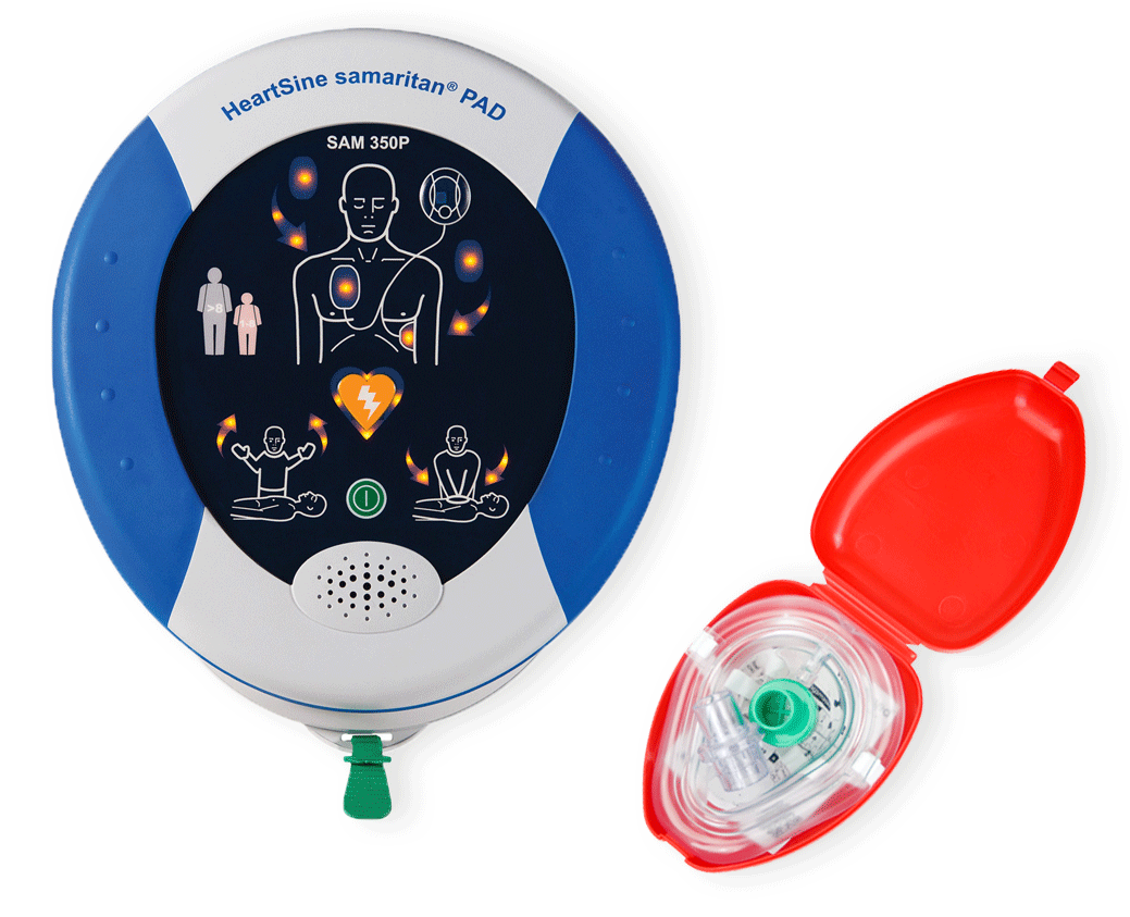 HeartSine Samaritan® PAD 350P Defibrillator + Beatmungsmaske