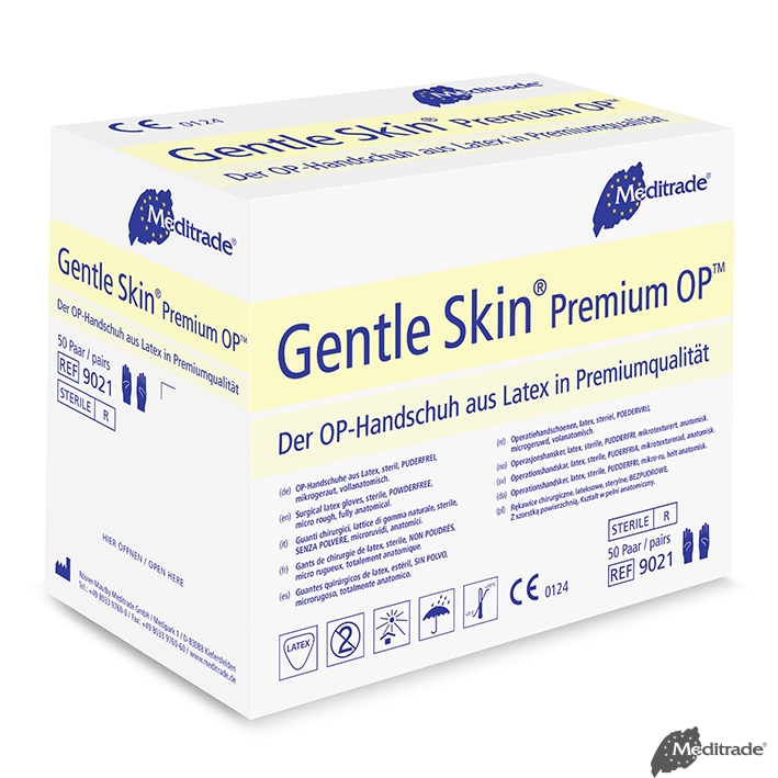 Gentle Skin Premium OP-Handschuhe Latex, PF, steril (50 Paar)