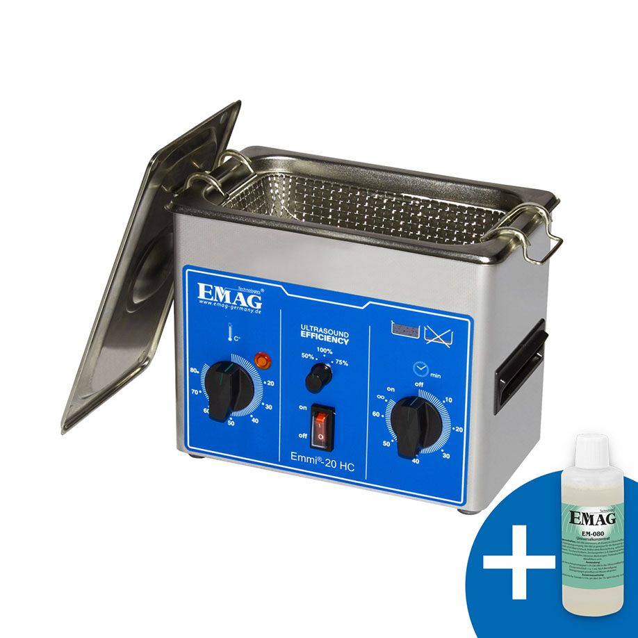 Ultraschall-Reinigungsgerät Universal Emmi 20 HC 2,0 Ltr. inkl. 100 ml Universalkonzentrat
